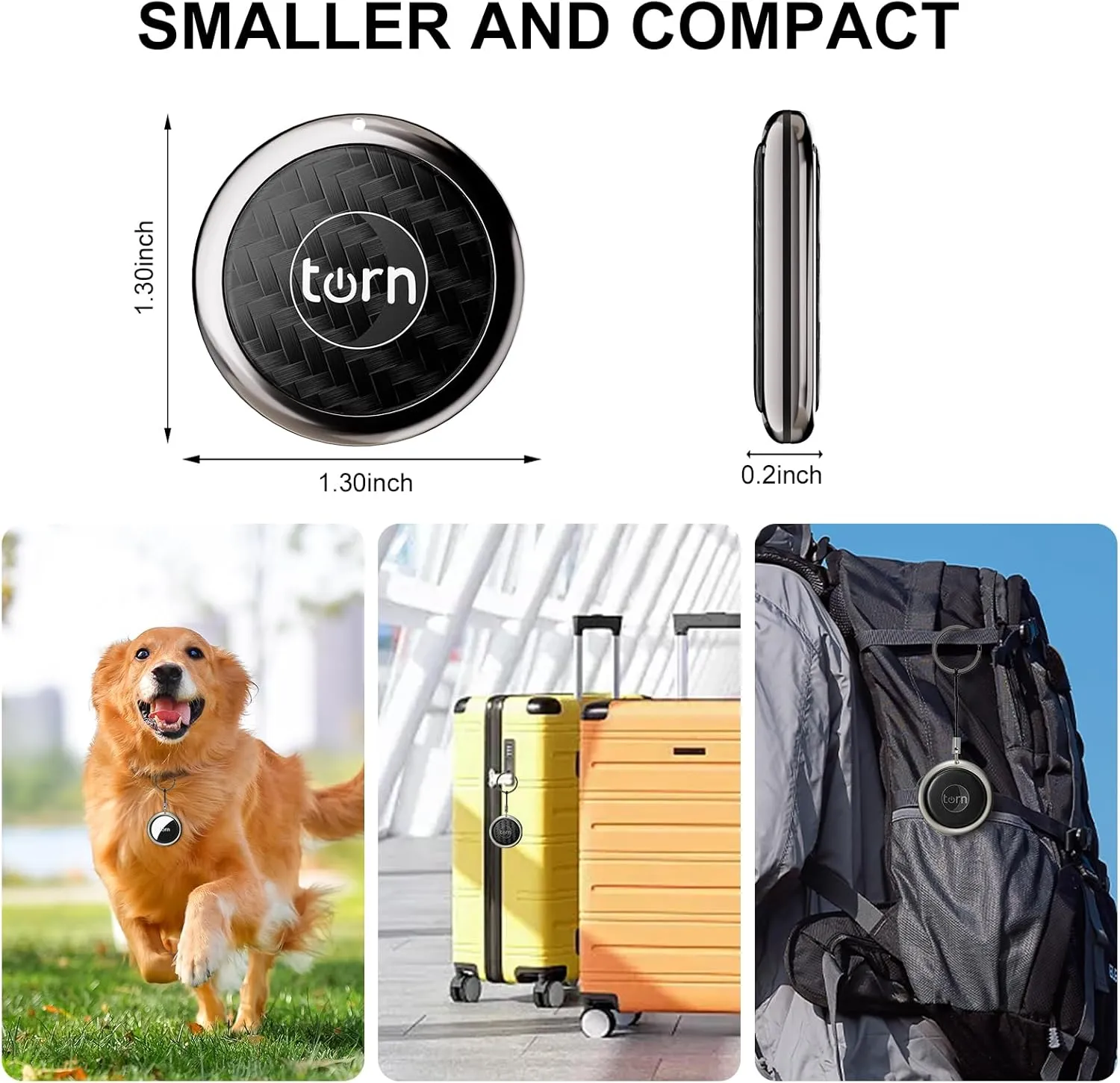 1 Pack Air Tracker Tag Pair with Apple Find My (iOS Only), Smart Bluetooth Key Finder and Item Locator for Luggage Dog Pet Wallet Backpack (Black)