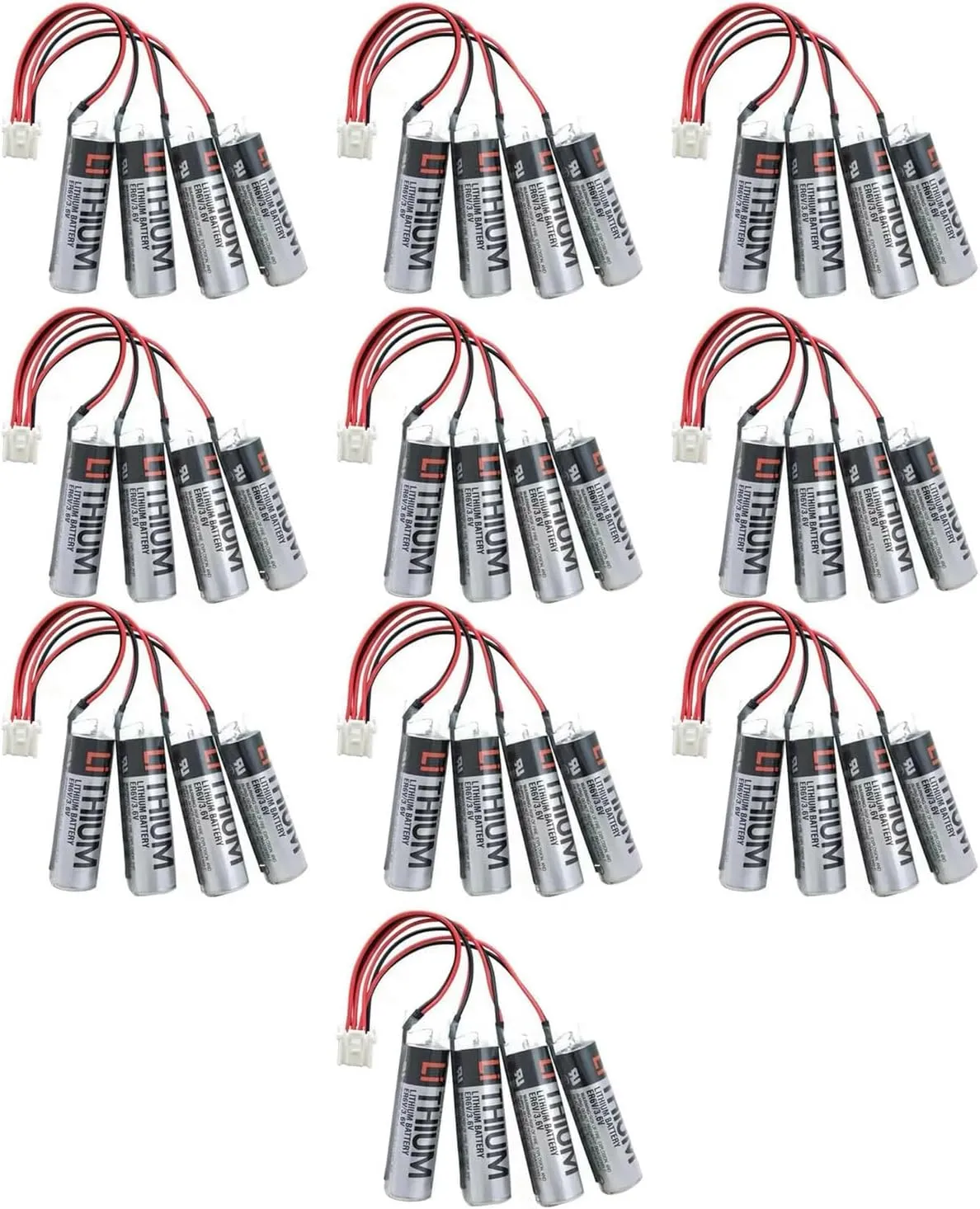 《10 Pack》8000mAh 3.6V ER6V/3.6V HW0470360-A Battery Replacement for YASKAWA Motoman Robot 149689-1,Non-Rechargeable