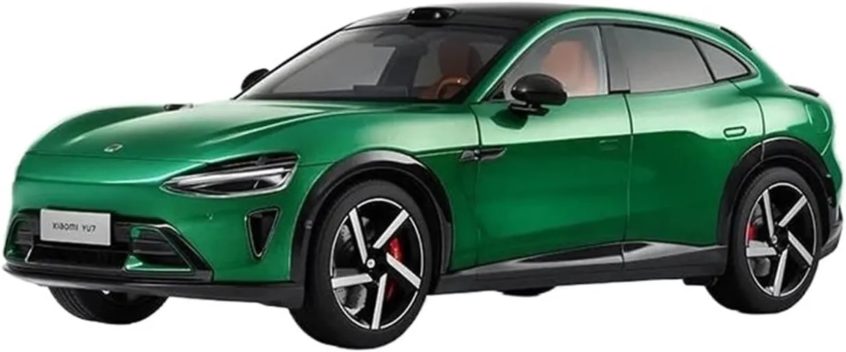 1:18 for Xiaomi YU7 Alloy Car Model Collectible Ornaments Decorative Souvenirs Mini Simulation Toys(Green)