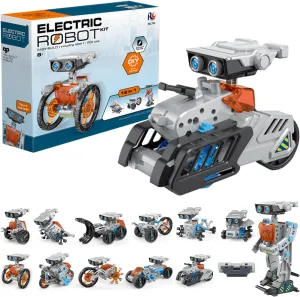 12 in 1 STEM Robot Toy Building Kit, TAMOXI Science Building Kits, Projects Blocks Kit for Boys Girls Kids 8-16, Robotics Powered by USB, DIY Educational Gift for Birthday, Christmas (202 Pieces)