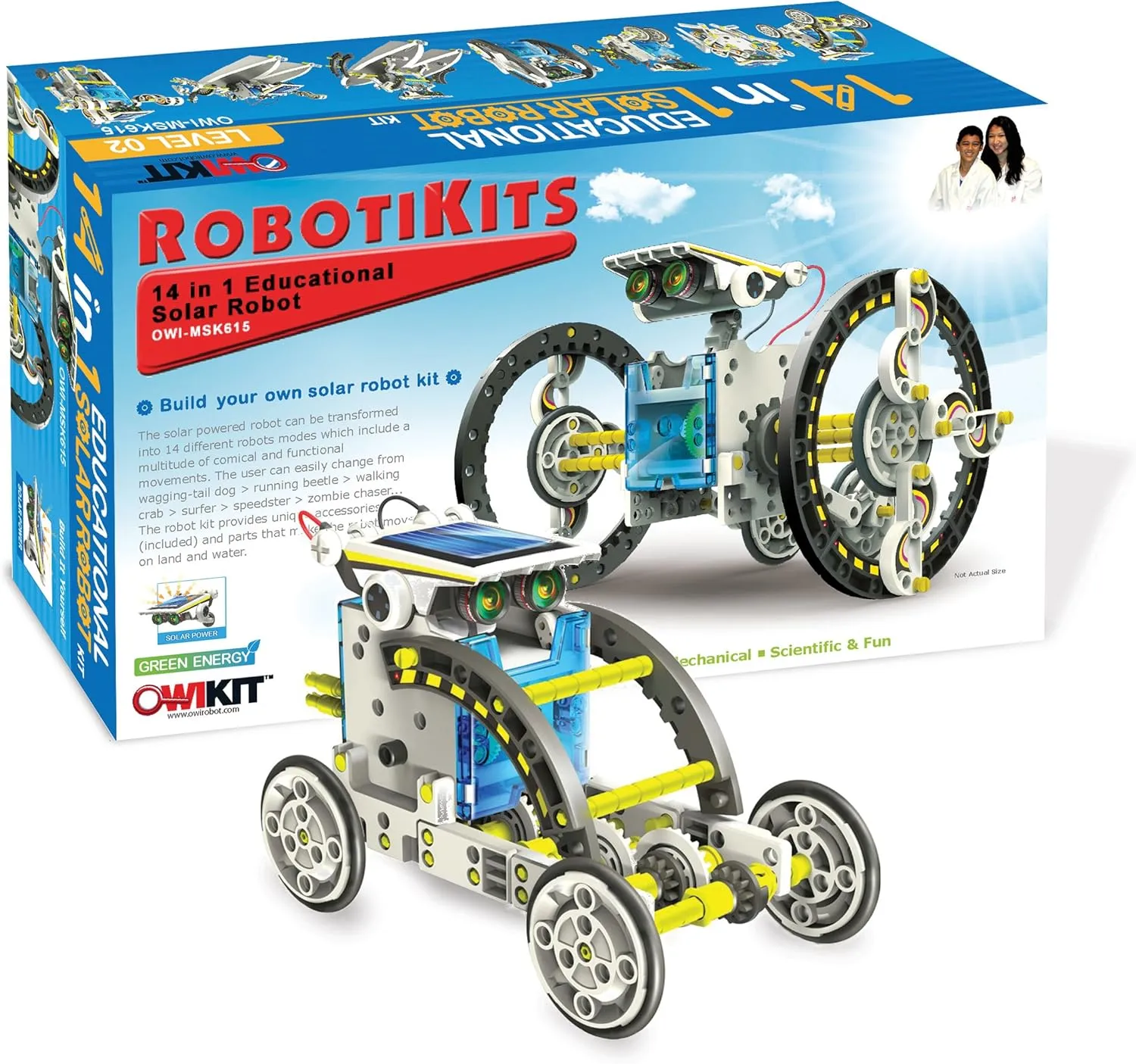 14-in-1 Educational Solar Robot | Build-Your-Own Robot Kit | Powered by the Sun