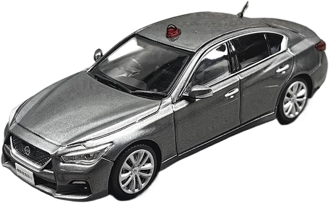 1:43 for Skyline Gt V37 2022 Japanese Police Car Alloy Model Decorative Ornaments Souvenirs Mini Simulation Toys