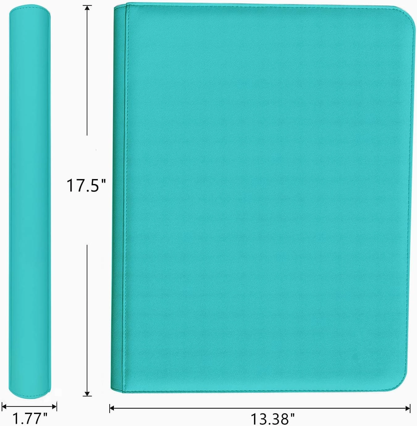 16 Pocket Card Binder, 1000  Premium Zip Trading Card Binder, Double Sided Pocket Card Binder Album, Ringless Card Folder for MTG, TCG, Sports Card (Teal, 16Pockets)