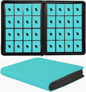 16 Pocket Card Binder, 1000  Premium Zip Trading Card Binder, Double Sided Pocket Card Binder Album, Ringless Card Folder for MTG, TCG, Sports Card (Teal, 16Pockets)