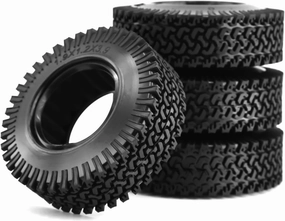 1/10 scale Tires accessories, 98 * 30mm All Terrain Rubber Soft Tire, for 1/10 crawler Car, 1.9″wheels, Black, 4PCS