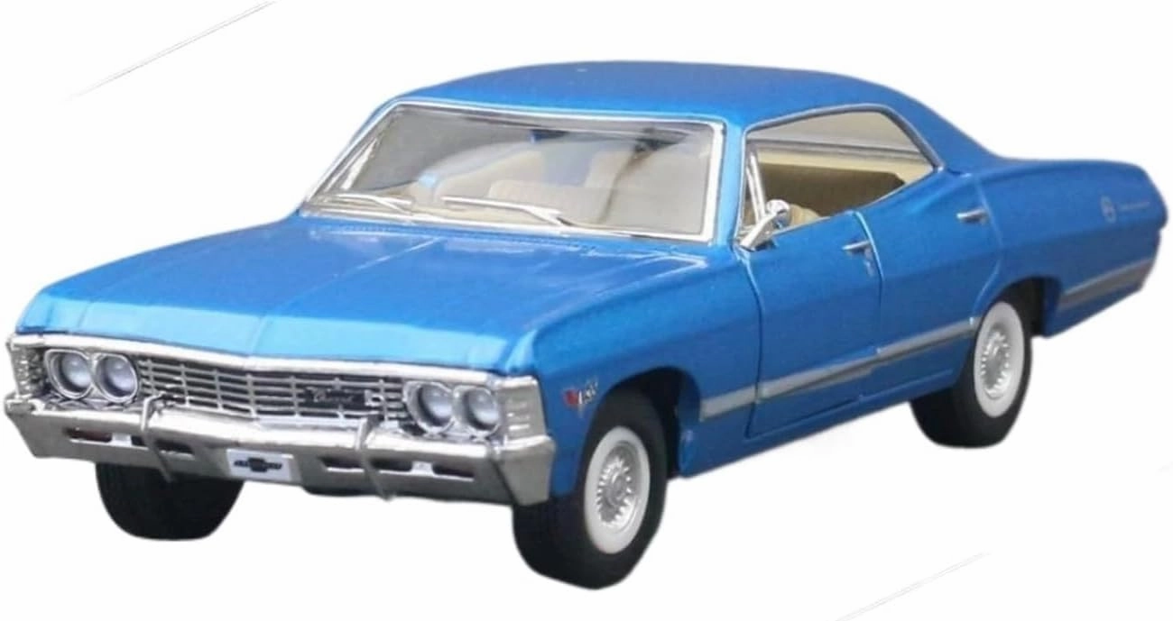 1:36 for Chevrolet Impala 1967 Alloy Car Model Simulation Diecasts Metal Vehicles Collection Souvenir Mini Simulation Toys(Red)