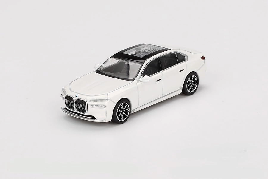 1/64 Mini GT i7 xDrive60 Mineral White Metallic Limited Edition Diecast Model Car - MGT00819
