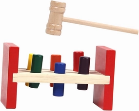 1 Set Educational Wooden Hammering for Interactive Pounding Plaything to Enhance Hand Eye Coordination Reaction Skills and Concentration Parent Activity