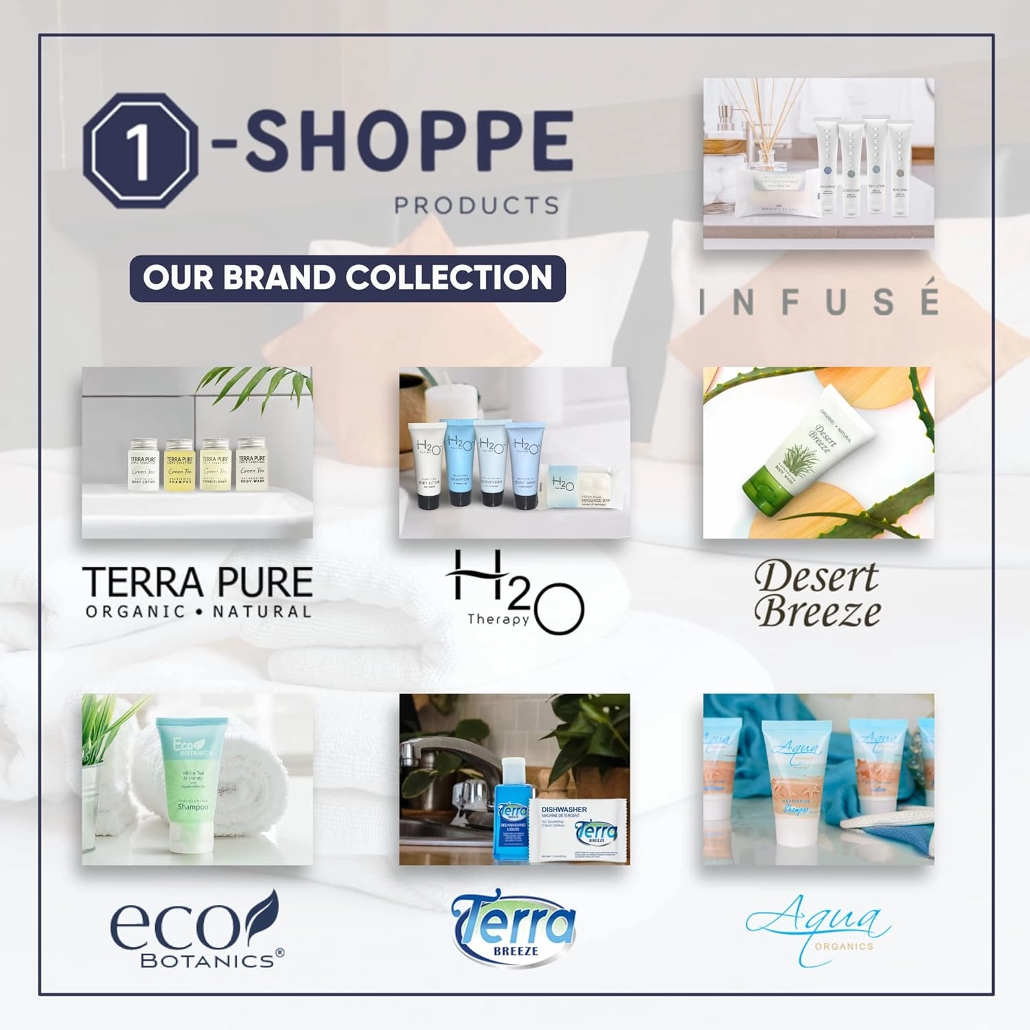 1-Shoppe All-in-Kit Hand/Body Wash | Infuse White Tea & Coconut Hotel | 1 Gallon | For Hospitality & Vacation Rentals to Refill Dispensers | (Single Gallon)