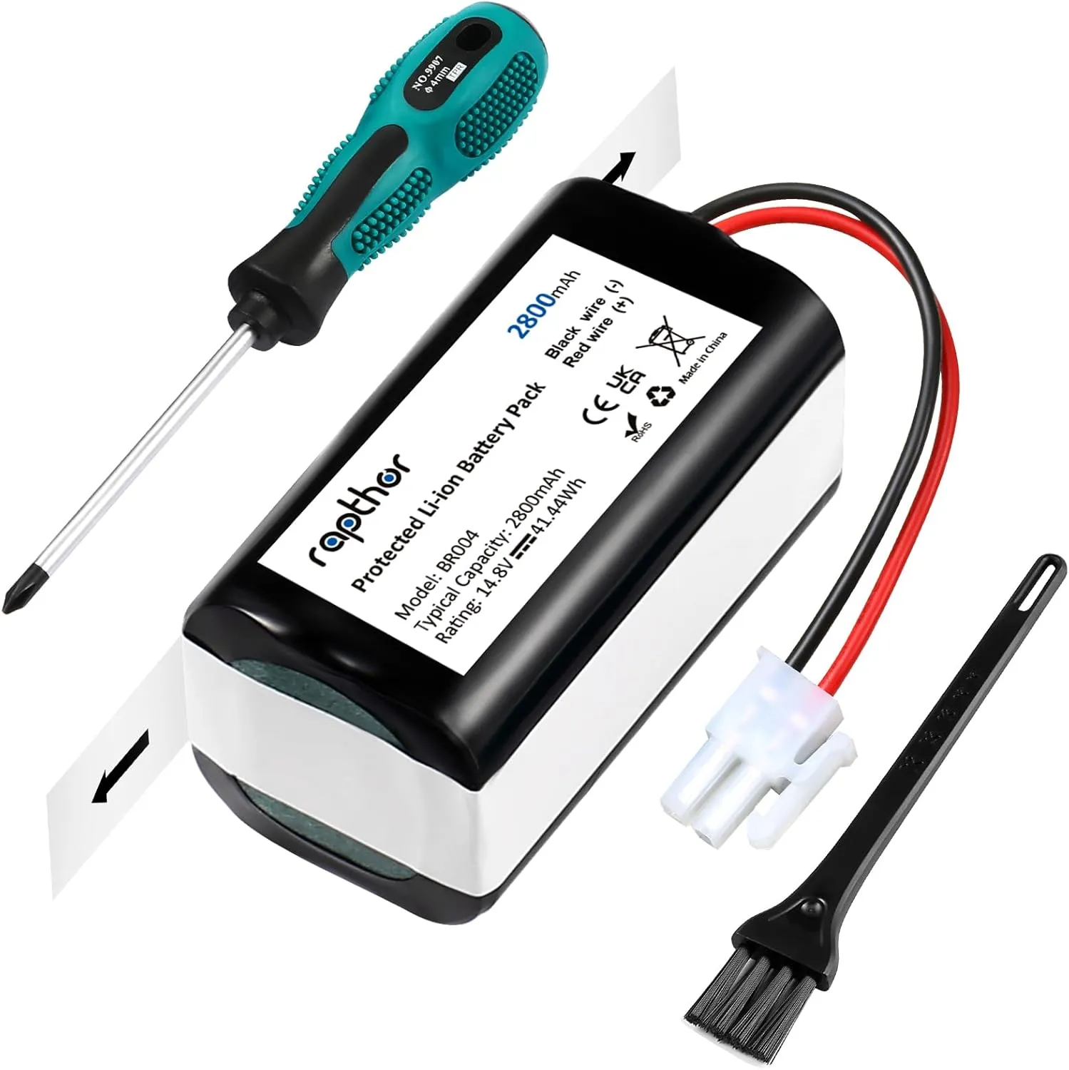 2800mAh Replacement Battery for ILIFE A4S Robot, Compatible with A4/A4S/A4S pro/A6/A7/A9/A10/V3x/V7/V7s Plus/V7 PRO/W400/W400s/W450 Robot Vacuum Cleaners,14.8V/41.44Wh(1PCS)