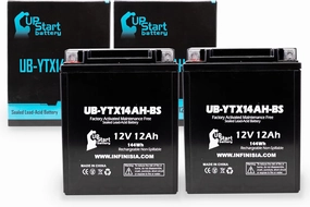 2-Pack UB-YTX14AH-BS Battery Replacement for 1991 Bimota Tesi 900 CC Motorcycle - Factory Activated, Maintenance Free, Motorcycle Battery - 12V, 12AH, UpStart Battery Brand