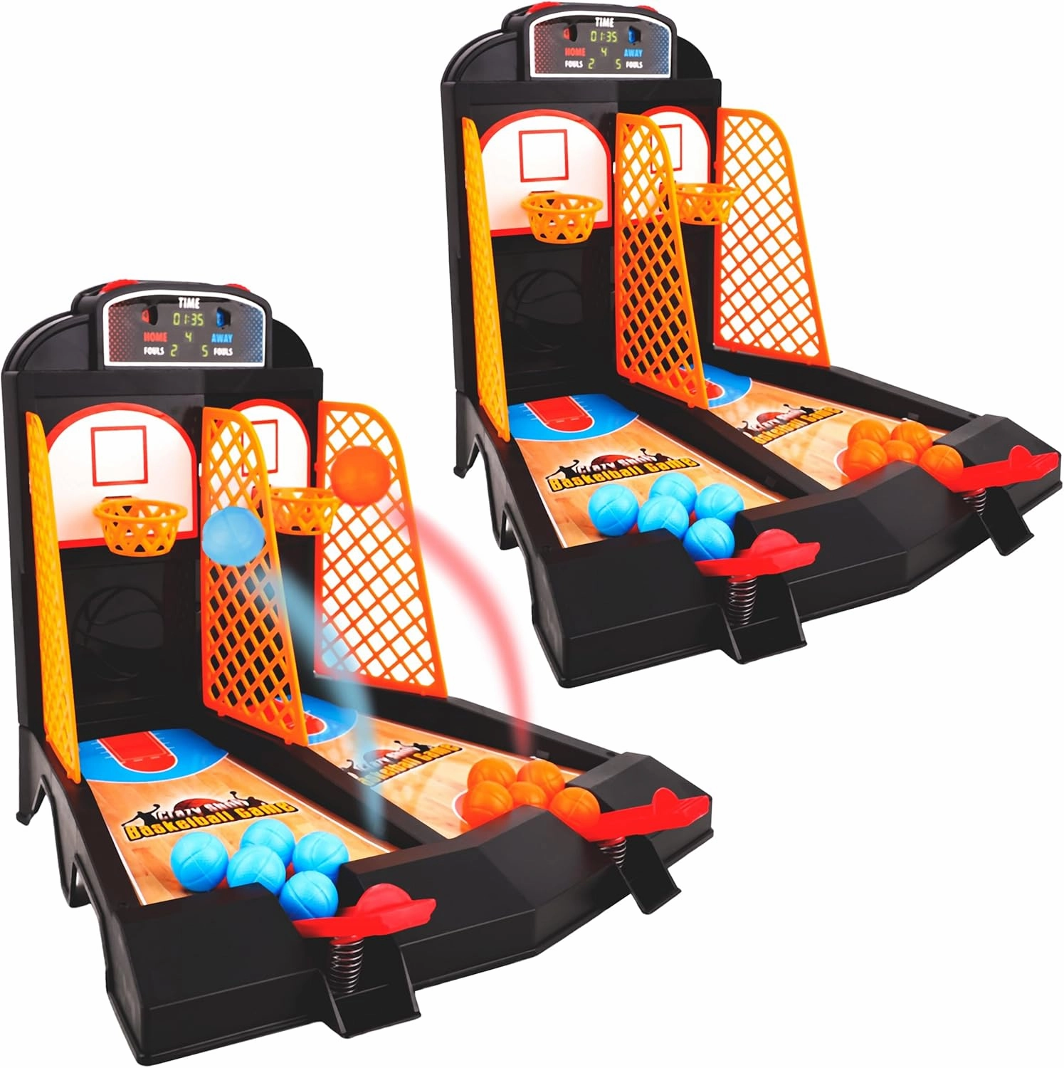 2 Set Mini Basketball Game Tabletop Basketball Shooting Game Arcade Desktop Basketball Game for Kids and Adults Birthday Sports Party Gifts