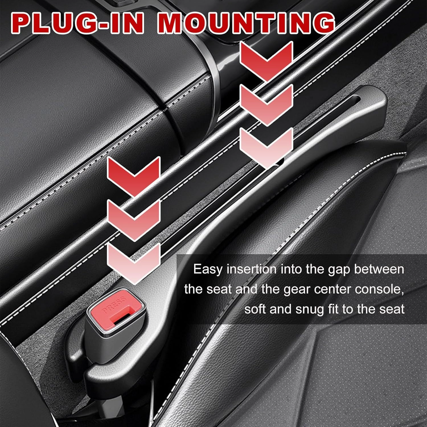 2PCS Car Seat Gap Organizer, Car Seat Gap Filler Storage Bag with Phone Holder, Upgraded Multifunctional Car Seat Gap Blocker Plug to Prevent Dropping, Universal Car Accessories (Beige)