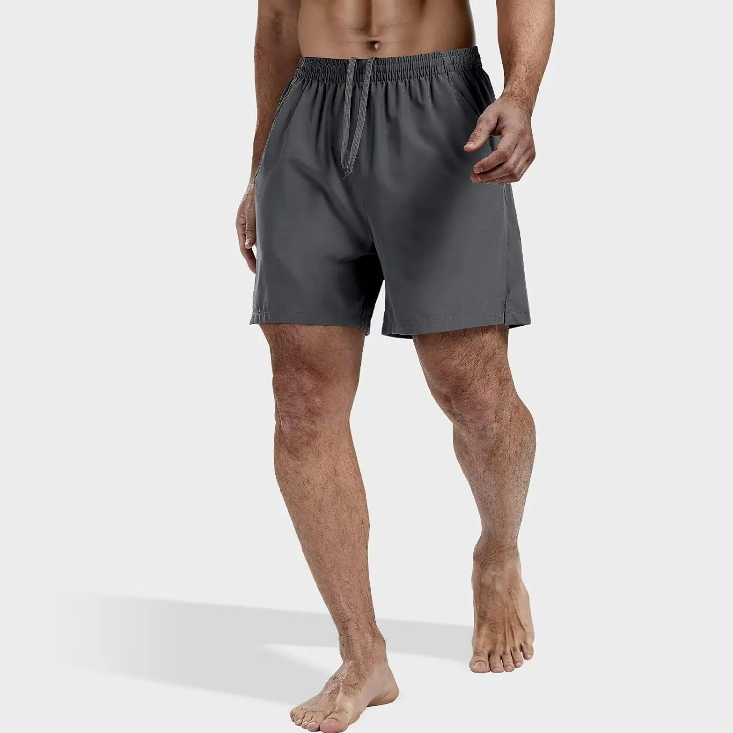 3 Pack Men's Athletic Running Shorts 5 Inch,Quick Dry Gym Workout Shorts with Zip Pockets