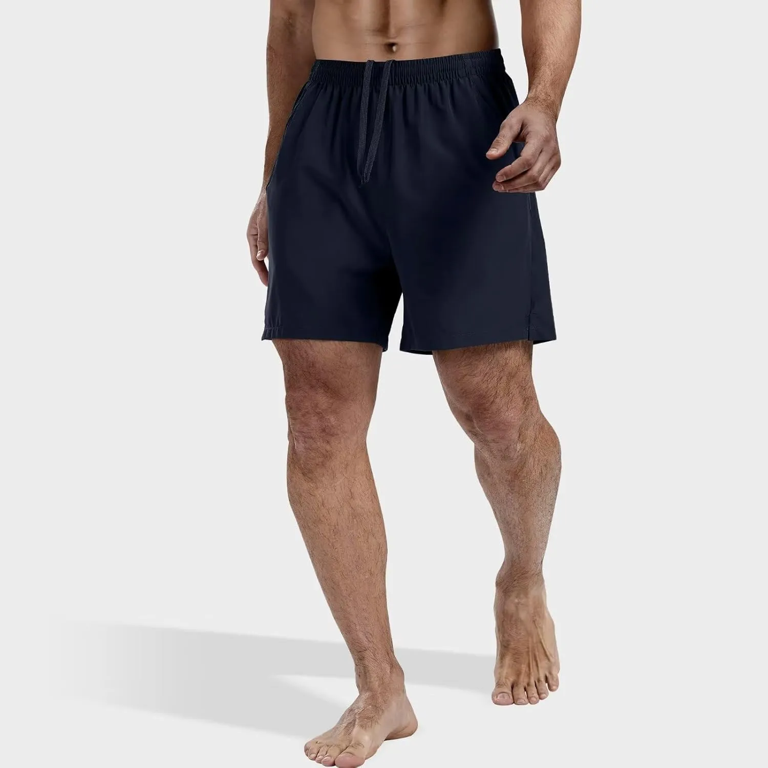 3 Pack Men's Athletic Running Shorts 5 Inch,Quick Dry Gym Workout Shorts with Zip Pockets