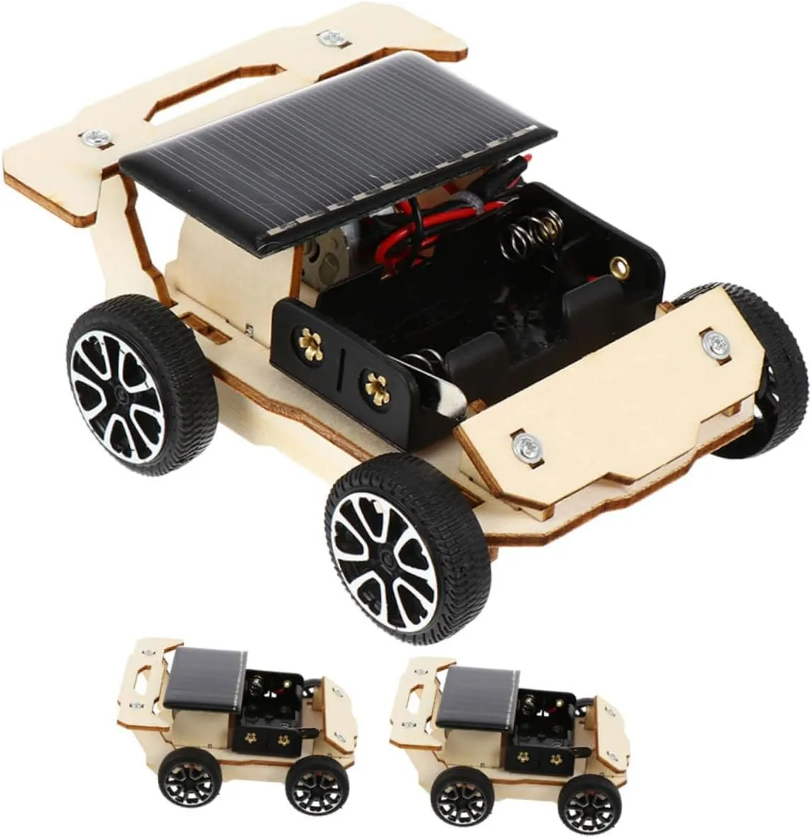 3 Sets Mini Solar Vehicle Model Making Kit DIY Science Project for Educational Solar Safe Assembly