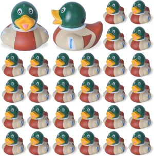 30Pcs Mallard Rubber Ducks Baby Bath Toys Beach Pool Floating Ducks Jeeps Car Dashboard Decorations Mini Duckies Gifts for Birthday Beach Party Favors