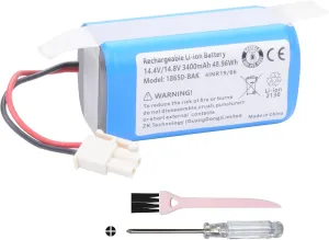 3400mAh Li-Ion Replacement Battery Compatible for ILIFE A4s, A4s pro, A4, A6, A7, A8, A9 V7 V7s V7s Plus W400 W400s W450 Robot Vacuum Cleaners battery Series PX-B020 4INR19/66 M26-4S1P-1 with tools