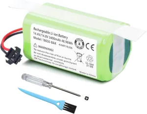 3400mAh Vacuum Battery Replacement for iHome Autovac iHRV10Y-BLK iHRV11-BLK iHRV12-BLK, for iHome AutoVac Nova S1 Pro iHRVS1PRO-3BLK Robot Vacuum Cleaner with Tools