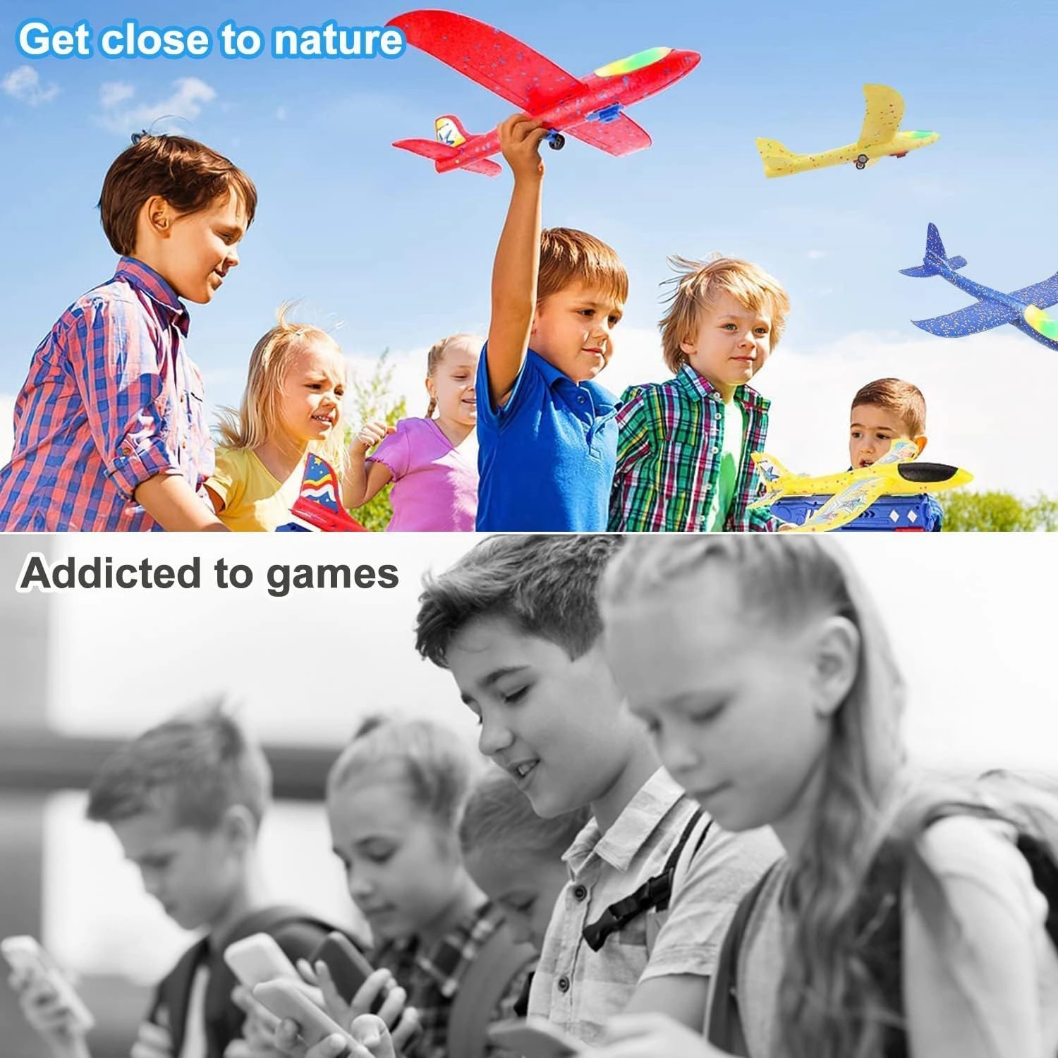 3 Pack Airplane Launcher Toy for Kids, Led Foam Glider with Plane Launcher for Playing Outdoor Flying Toys, Birthday Gifts for Boys Girls 3 4 5 6 7 8-13 Year Old.