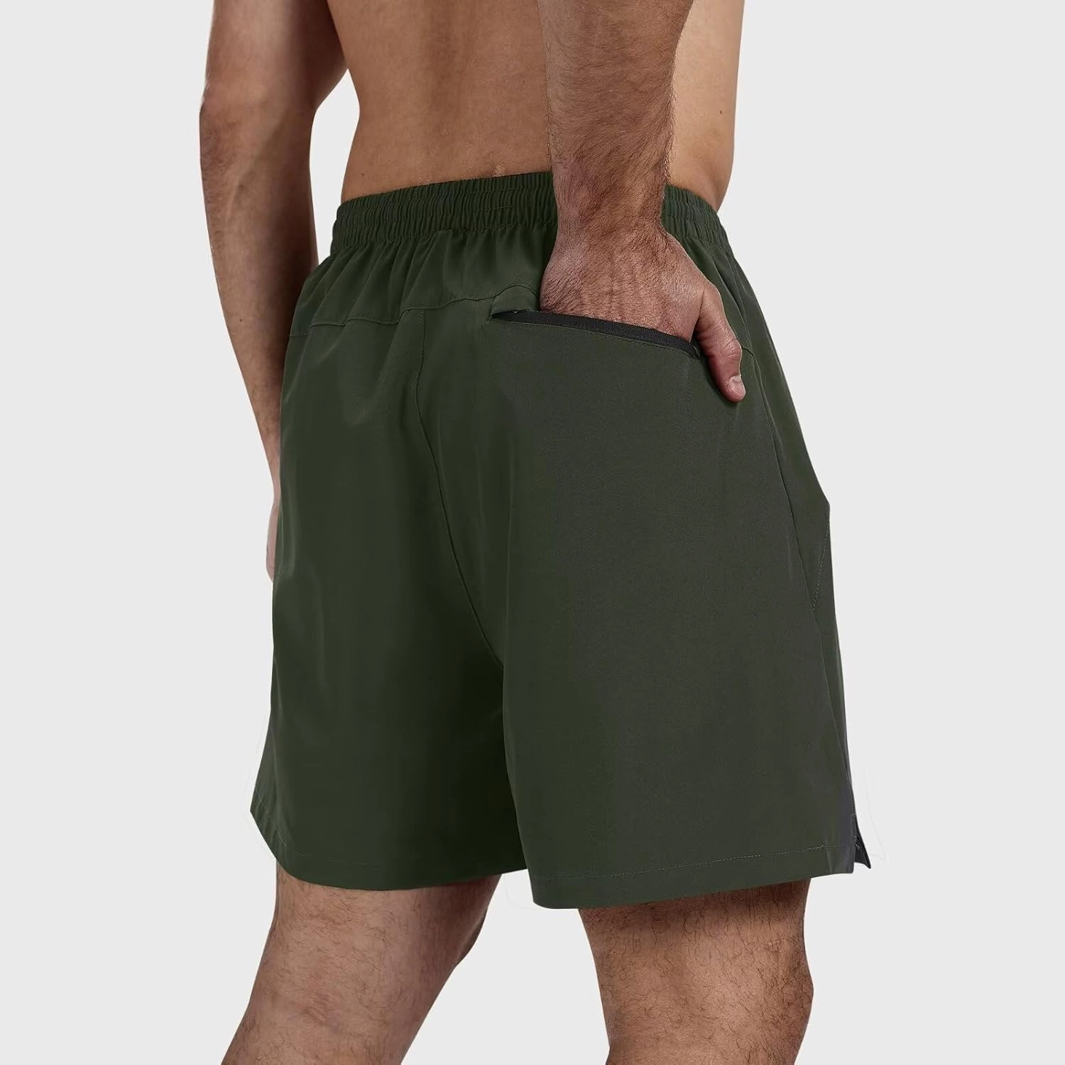 3 Pack Men's Athletic Running Shorts 5 Inch,Quick Dry Gym Workout Shorts with Zip Pockets