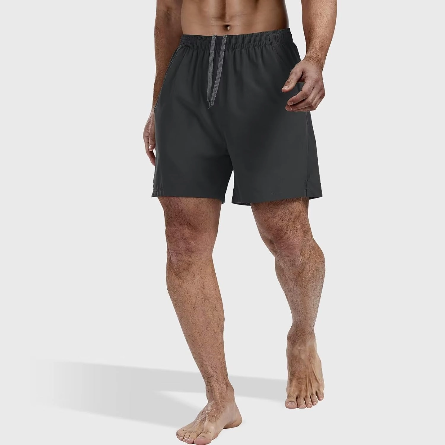 3 Pack Men's Athletic Running Shorts 5 Inch,Quick Dry Gym Workout Shorts with Zip Pockets