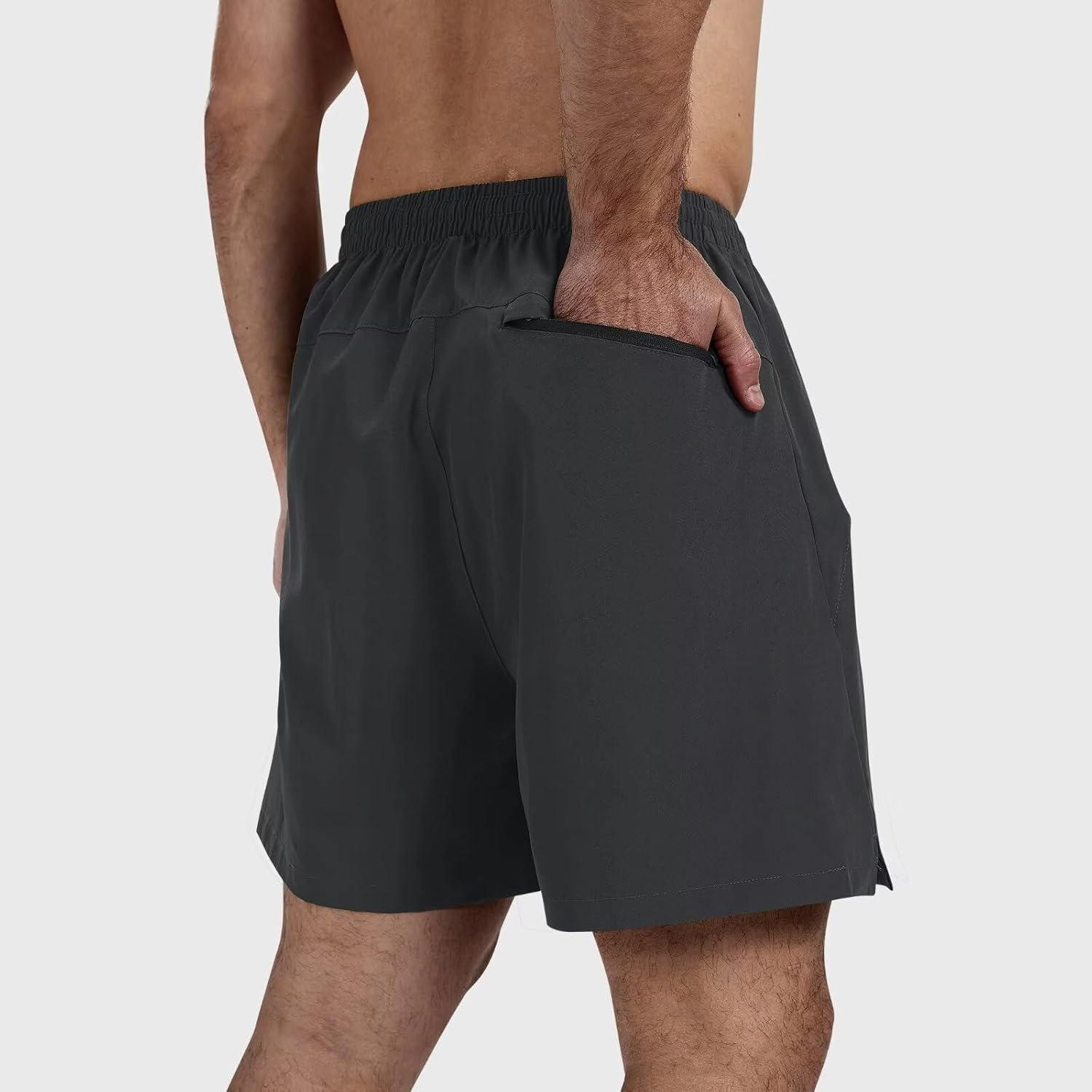 3 Pack Men's Athletic Running Shorts 5 Inch,Quick Dry Gym Workout Shorts with Zip Pockets