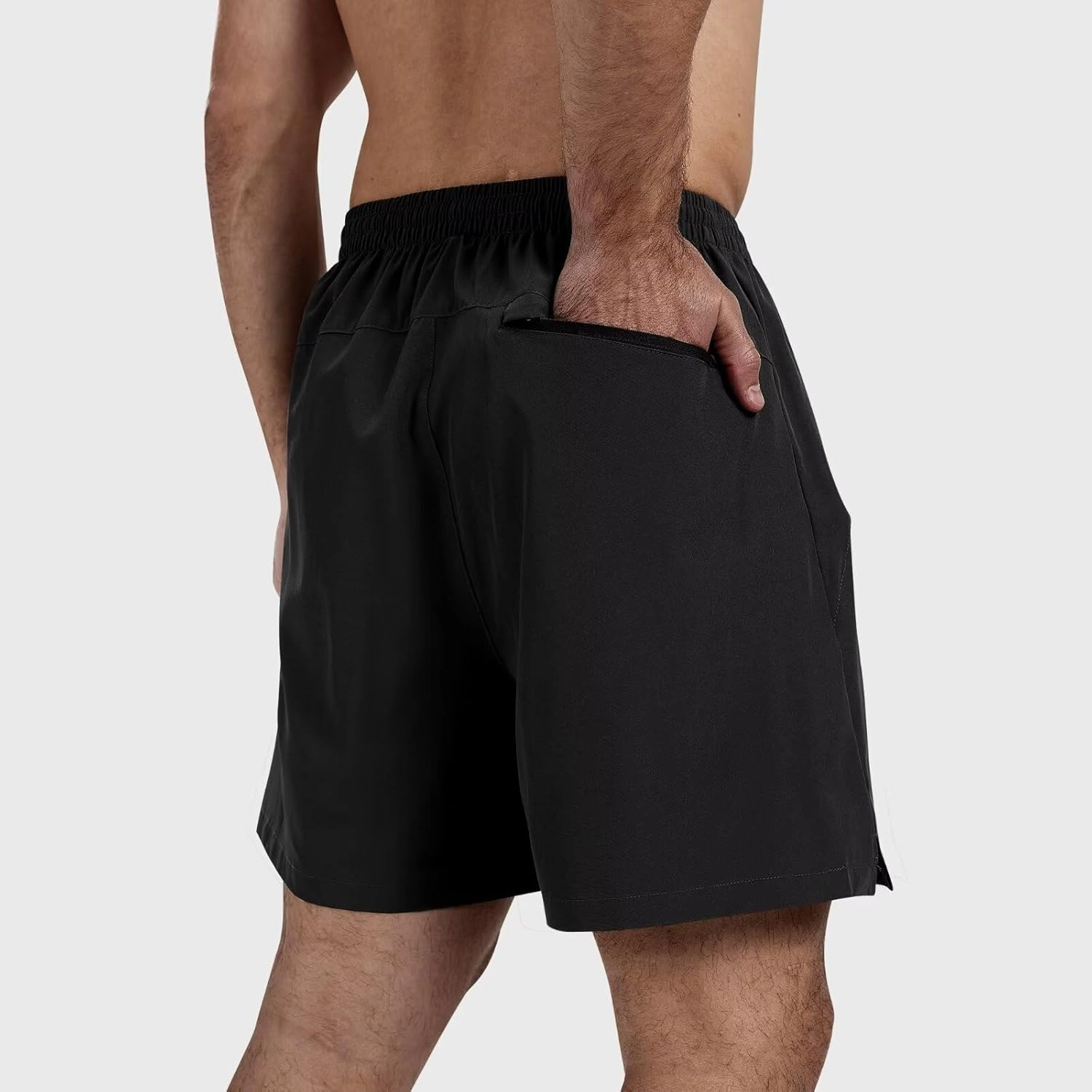 3 Pack Men's Athletic Running Shorts 5 Inch,Quick Dry Gym Workout Shorts with Zip Pockets