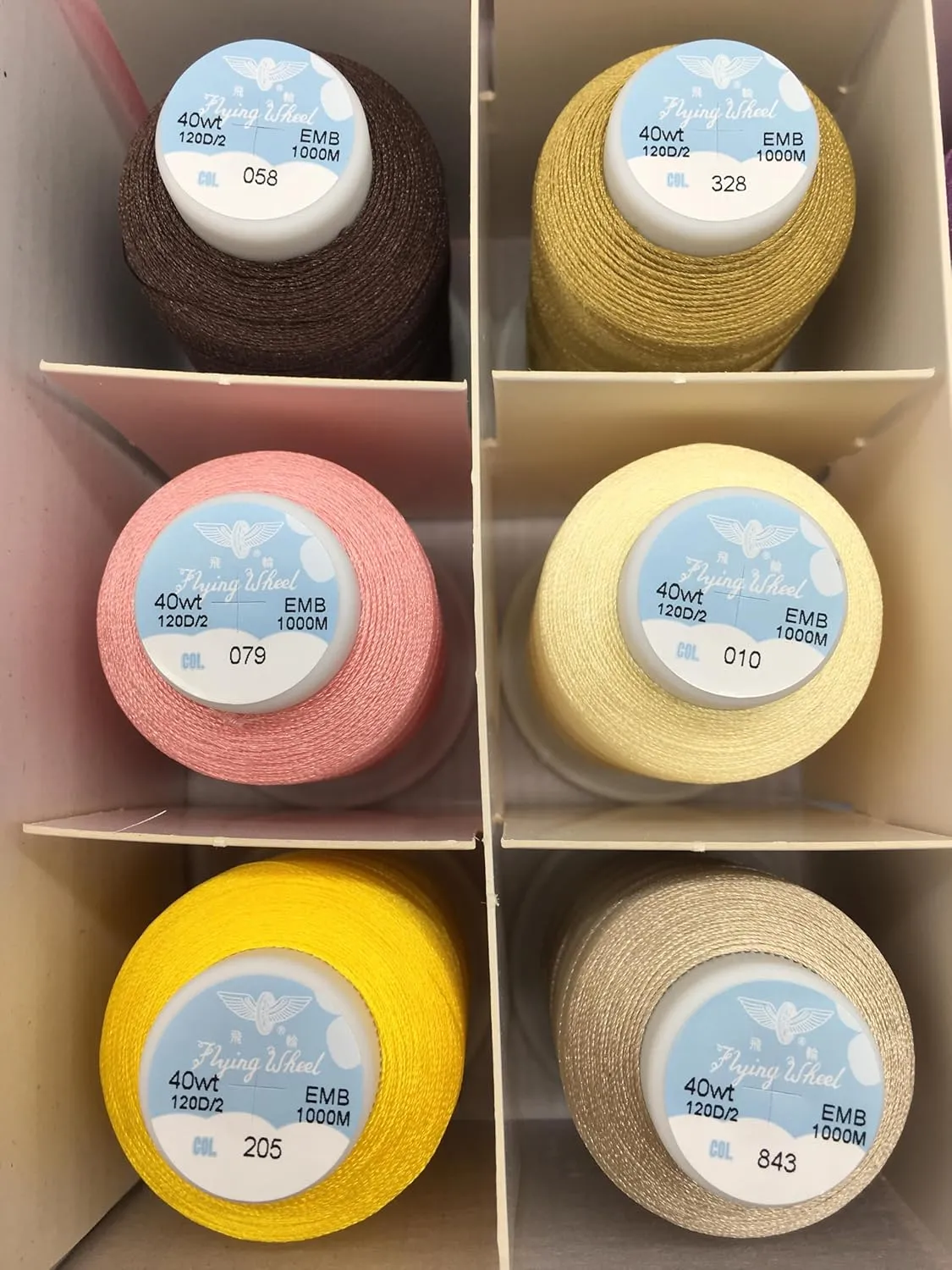40 Brother Colors Polyester Embroidery Machine Thread Kit 1000M (1100Y) Each Spool for Brother Babylock Janome Singer Pfaff Husqvarna Bernina Embroidery and Sewing Machines
