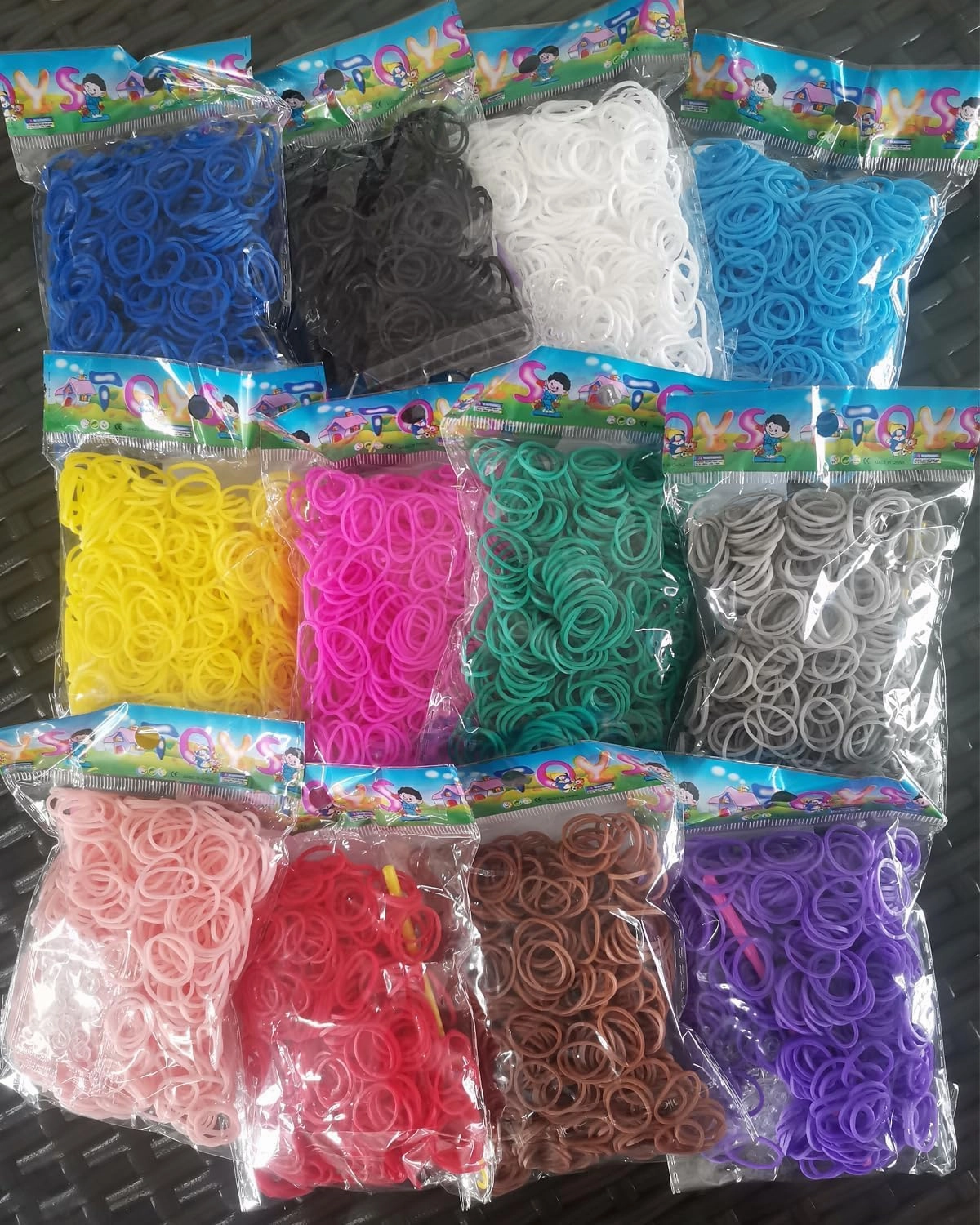 4200  Loom Rubber Bands Colorful Rubber Band Loom Refill Kit for Boy Girl DIY Craft Gift Set Unique Bright Colors/Red
