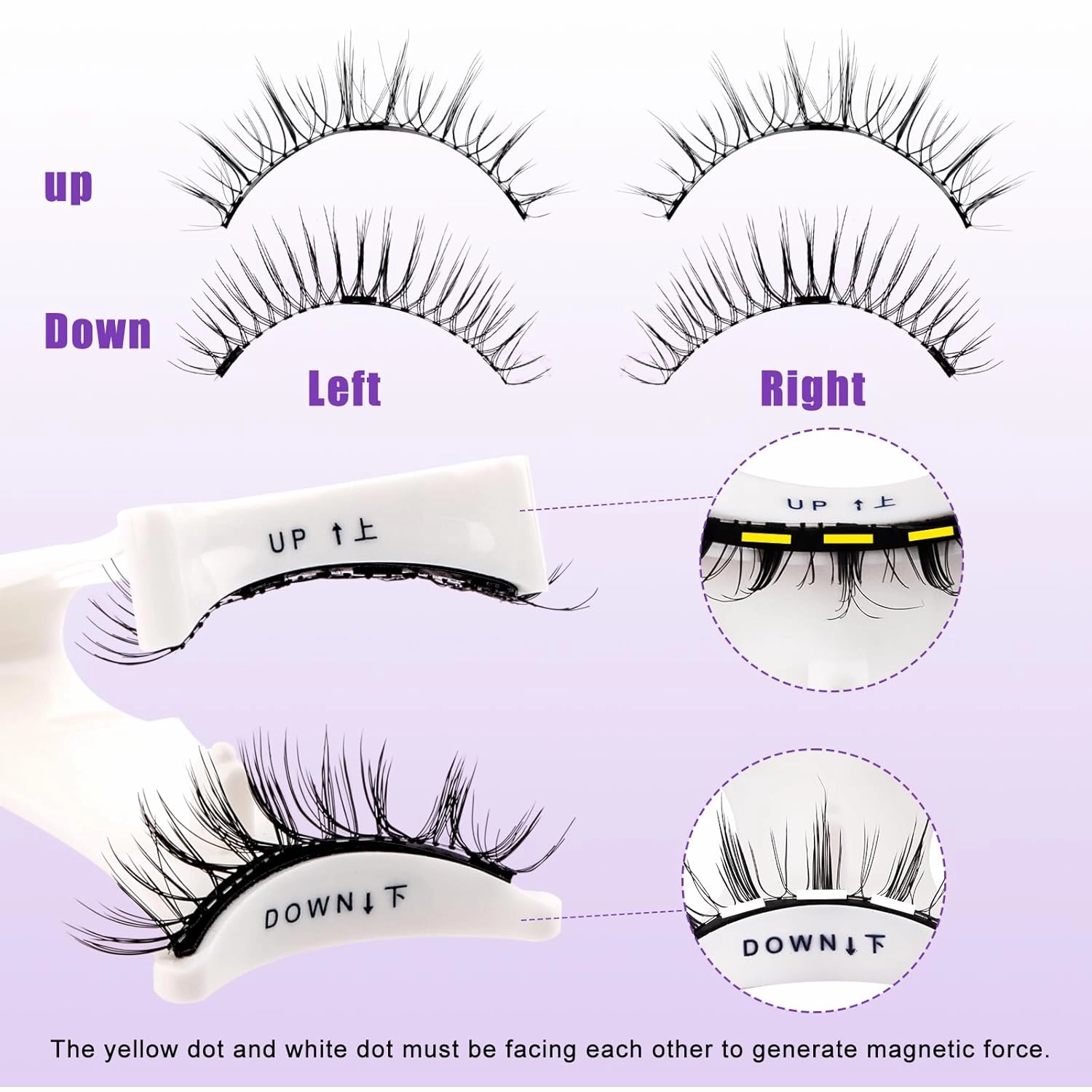4 Pairs Nature Magnetic Eyelashes-Ultra Volume & Fluffy Look, Reusable, Easy to Apply, No Glue Needed by Wendy Lashes(4 Pairs,079 B01)