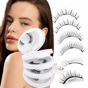 4 Pairs Nature Magnetic Eyelashes-Ultra Volume & Fluffy Look, Reusable, Easy to Apply, No Glue Needed by Wendy Lashes(4 Pairs,079 B01)