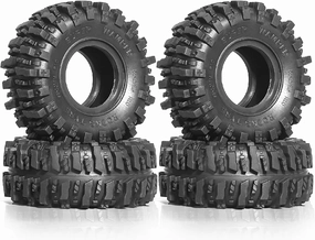 4pcs 55mm 1.0" Soft Rubber Tire Mud Tire Compatible with 1/18 1/24 RC Crawler Car Upgrade Parts Accessories