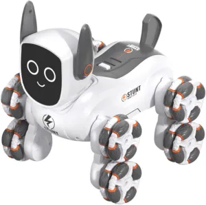 4WD Stunt Remote Control Robot, Multi Function RC Car Toys for Kids, Eight Wheeled Robot Dog with Music & Light, Children Birthday Gift for 8  Years Old Kids