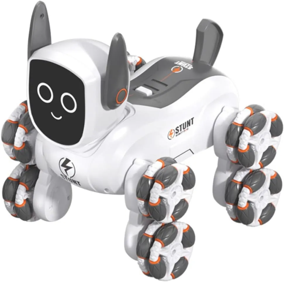 4WD Stunt Remote Control Robot, Multi Function RC Car Toys for Kids, Eight Wheeled Robot Dog with Music & Light, Children Birthday Gift for 8  Years Old Kids
