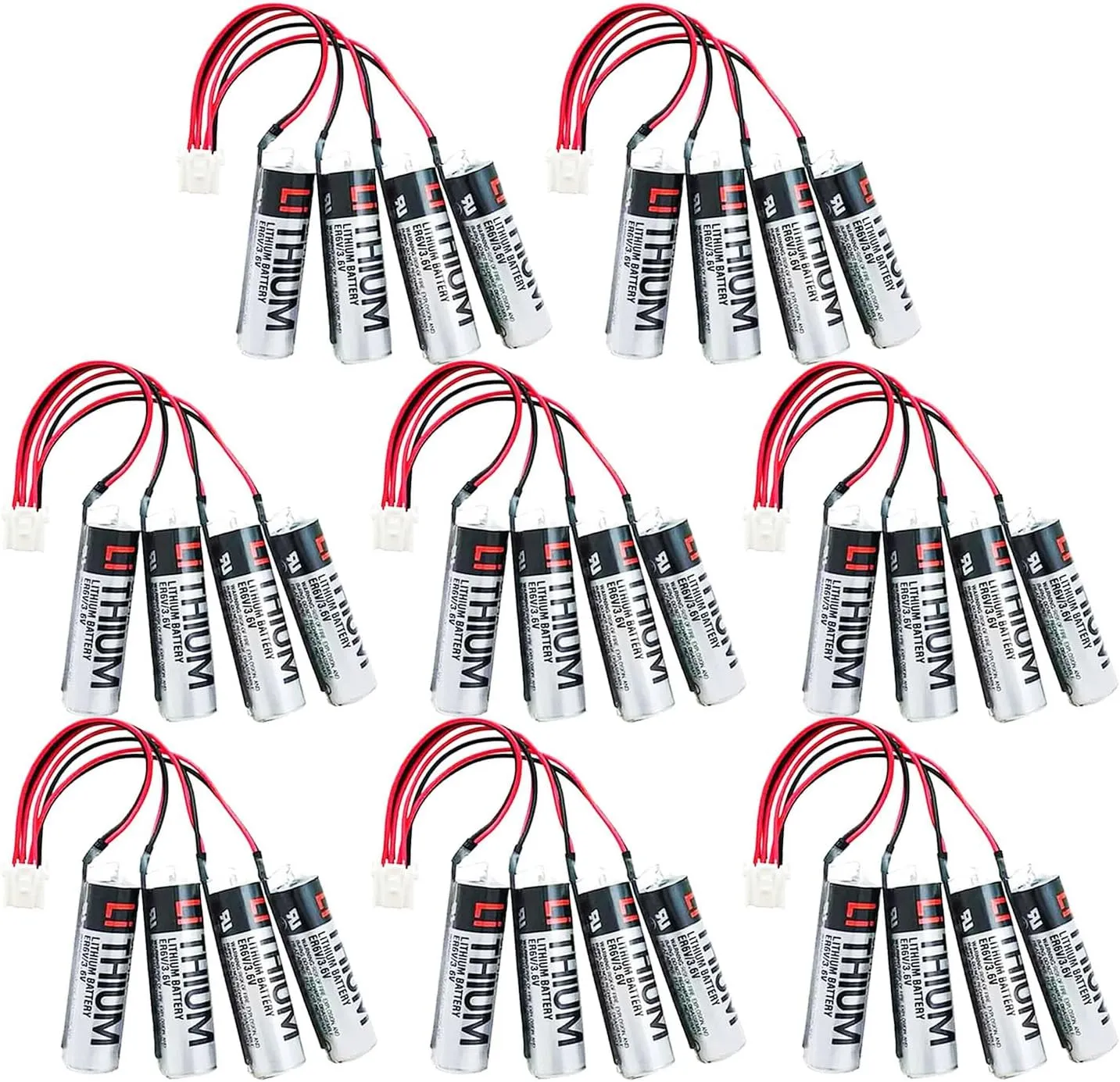 [8 Pack] 8000mAh ER6V/3.6V Lithium Battery Replacement for Yaskawa HW0470360-A Motoman Robot 149689-1