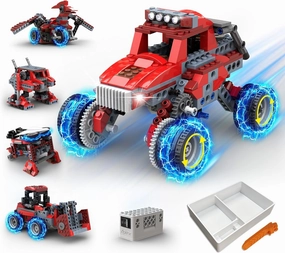 8 in 1 STEM Kits for Kids Age 6-8, DIY Electronic Monster Truck Building Kit, STEM Toys for Boys Craft Projects 8-10, Build Robot DIY Activity for Ages 6 7 8 9 10 11 12   Years