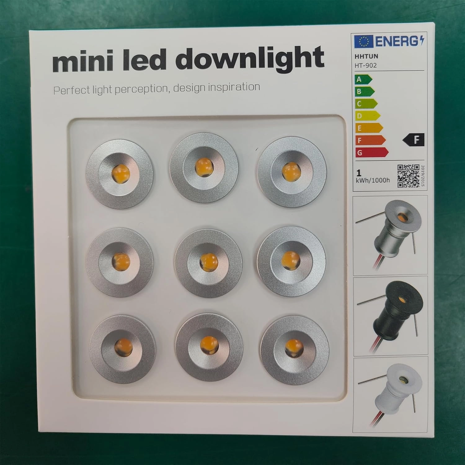 902 Led Mini Downlight DC12V 1W,Suitable for bookcases,cabinets,and Various Display cabinets as Decorative Lights,Embedded Installation,Soft Lighting,with Power Supply (3000K,Silver,9Pack)