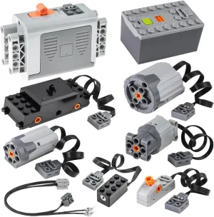 9Pcs Power-Function Kits S/M/L/XL Train-Motor-Set Compatible with Major Brand Technic-Parts AA/AAA Battery-Box Switch Light