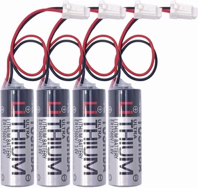 (4 Pack) ER17500V/3.6V 2700mAh Lithium Non-Rechargeable Battery Use for Yaskawa Robot YRC1000 GP Body Battery HW1483880-A