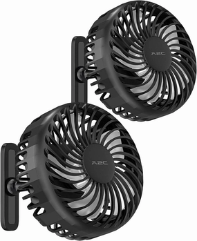 A2C Golf Cart Fan Rechargeable Magnetic Base Battery Operated Portable Fan 3 Speeds 4000 RPM Strong Airflow Compatible with Yamaha, EZGO, Club Car - 360° Rotatable Golf Cart Accessories