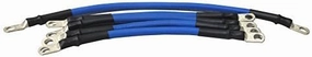 AC DC WIRE & SUPPLY 2 Gauge Golf Cart Battery Cable Set, (Blue) E-Z-GO 1994 & UP MED/TXT 36V U.S.A Made