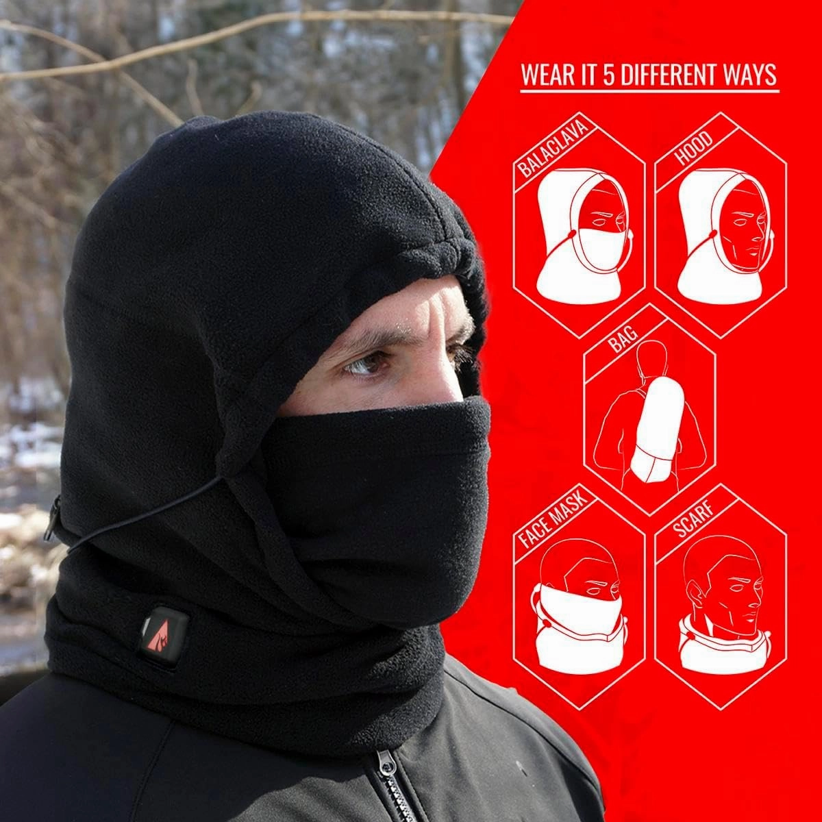 ActionHeat 5V Battery Heated Fleece Balaclava