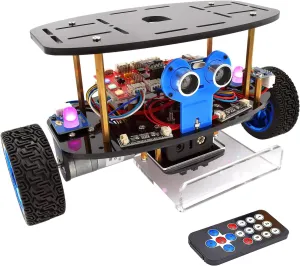 Adeept Self-Balancing Robot Car Kit(Compatible with Arduino DIE), STEM Projects Kit, Robotics & Engineering Kit, Programming Set, Line Tracking, Ultrasonic Sensor, IR Wireless Remote Control