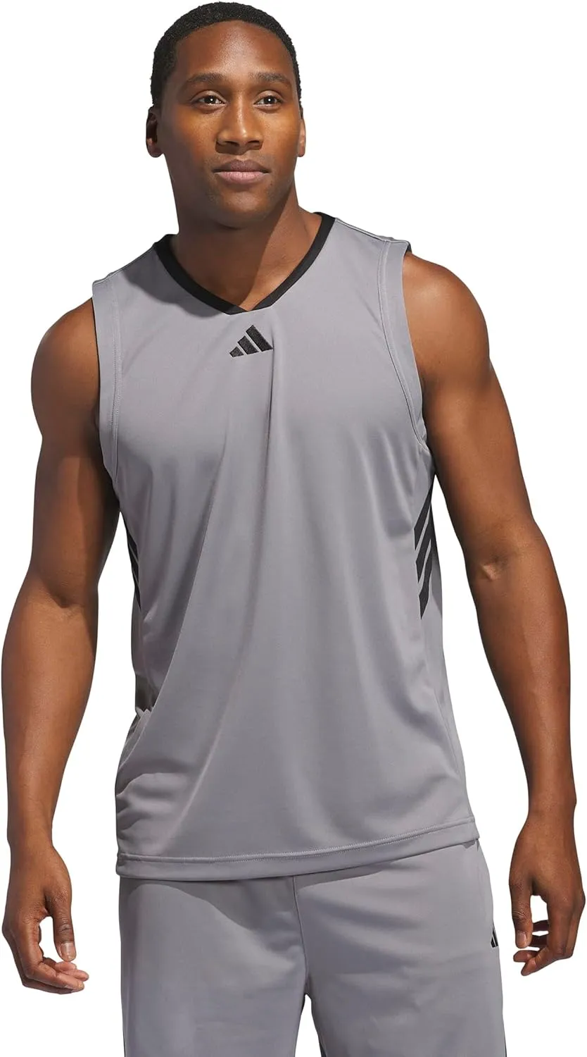adidas Men's Basketball Legends 3-Stripes Tank Top