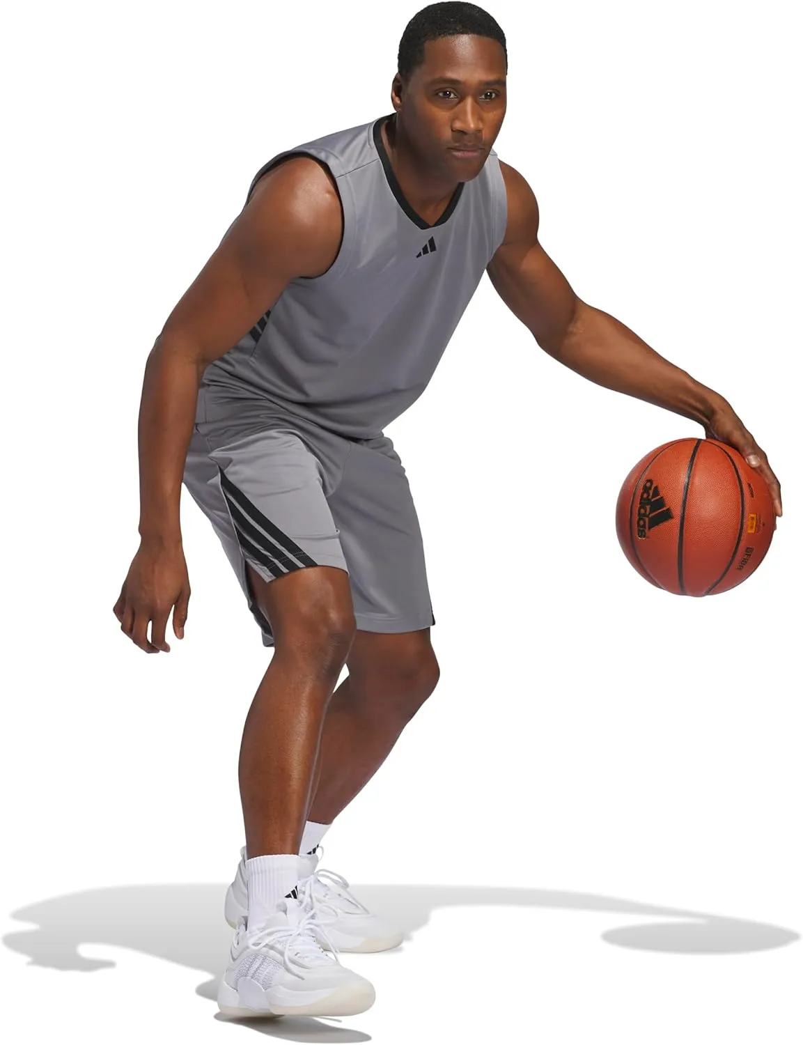 adidas Men's Basketball Legends 3-Stripes Tank Top