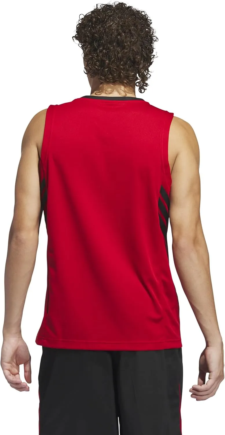 adidas Men's Basketball Legends 3-Stripes Tank Top