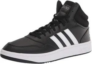 adidas Men's Hoops 3.0 Mid Classic Basketball Shoe Core Black/Gum 11.5