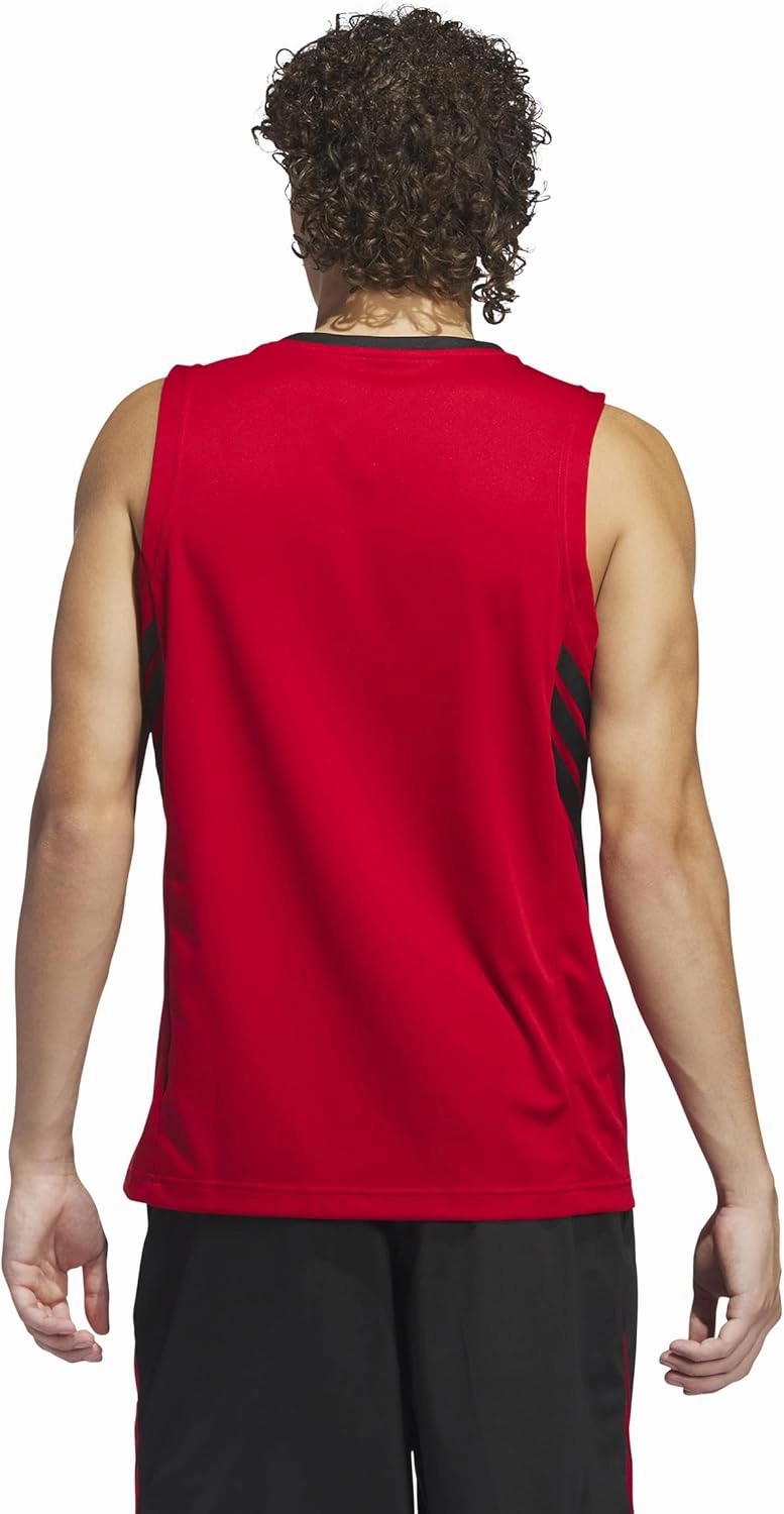 adidas Men's Basketball Legends 3-Stripes Tank Top