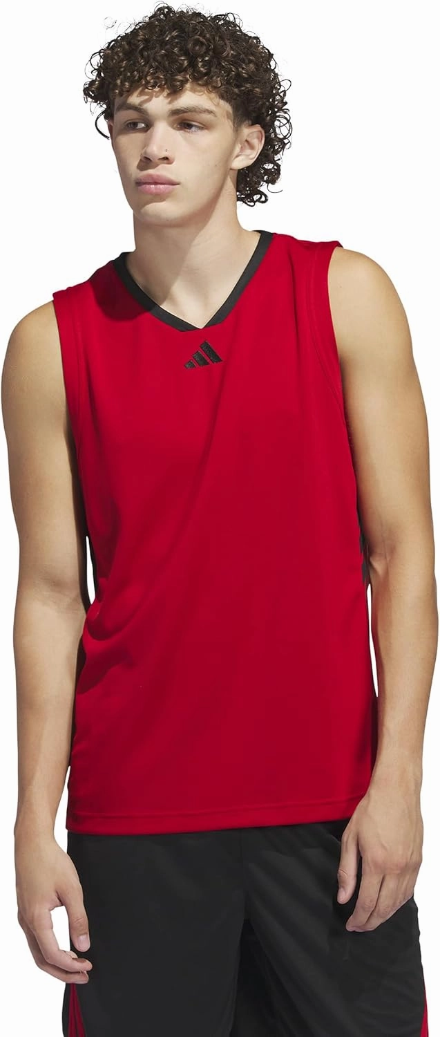 adidas Men's Basketball Legends 3-Stripes Tank Top